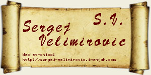 Sergej Velimirović vizit kartica